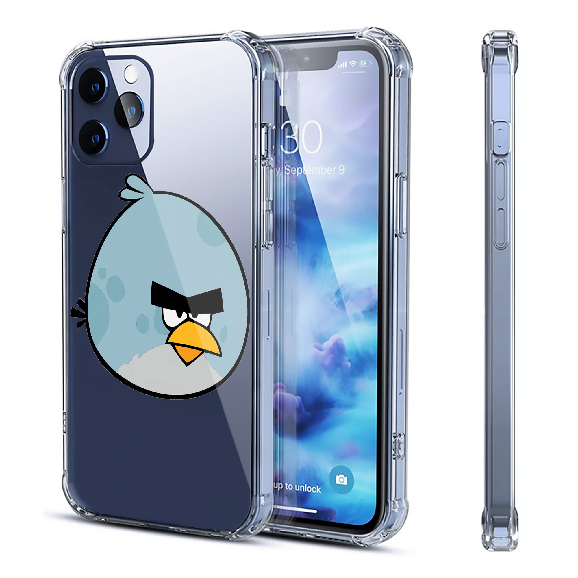 （画像用） Angry Birds アングリーバード 【iPhone 12シリーズ対応】透明スマホケース（クリアソフトケース）